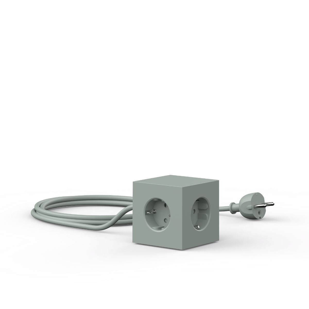 AVOLT Square, USB & magnet Stikdåse - Oak Green - Bahne